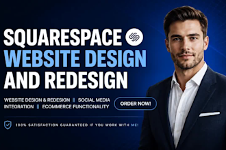 build squarespace website design, redesign squarespace, website development