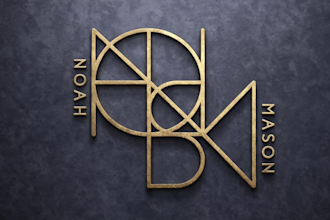 design an amazing modern minimalist name logo