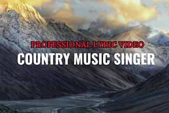 create a professional custom lyric video for your youtube channel