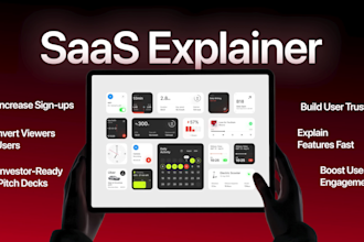 create saas promo video with UI animation