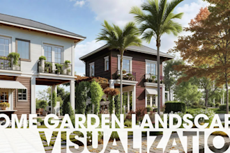 do custom 3d backyard, frontyard landscape, pool, terrace, pegola, home garden
