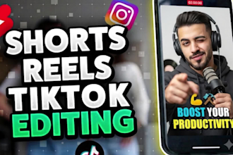 edit short form video for tiktok, reels and youtube shorts