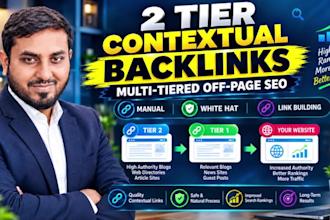 provide contextual 2 tier backlinks for off page SEO