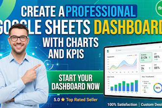 create a professional google sheets dashboard with charts and kpis