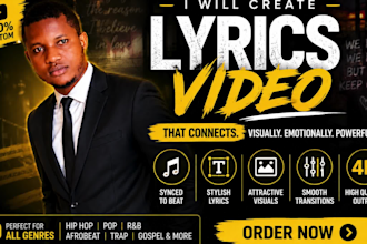 create a stunning professional lyrics video for your song