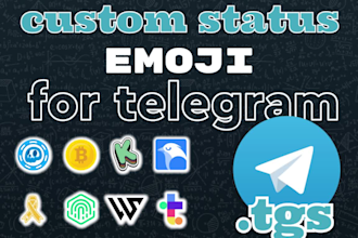 create a custom status emoji for telegram