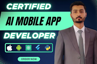 do ai mobile app development, ios app, android app, ai app as flutter developer