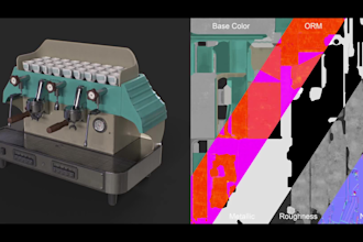 fix 3d character mesh bugs, topology, textures, rig, clothing cage in blender