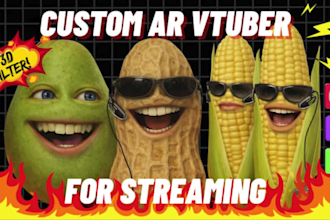 do 3d ar avatar, burnt peanut, peanut character, ar avatar