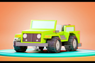 create low poly 3d game assets for mobile and indie games