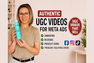create authentic ugc videos for meta ads in english
