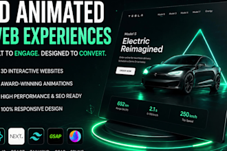 build a 3d animated web app using nextjs, gsap and threejs