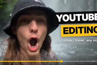 do youtube video editing for vlogs and any niche