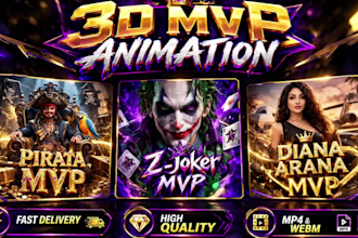 create a 3d animated mvp intro for tiktok live streaming