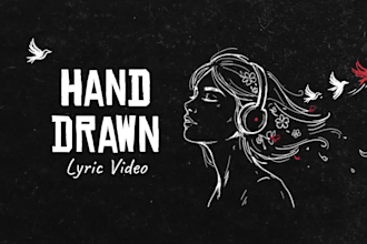 create hand drawn lyric video