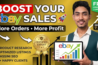 be your expert ebay lister for ebay listing and dropshipping on profit share