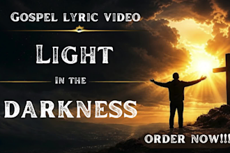 be your male gospel singer songwriter for yt gospel lyric video and worship song