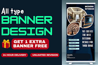 design attractive roller banner, and signboard design