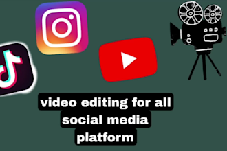 do videos editing for all social media platform