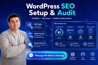 do wordpress SEO setup and website audit