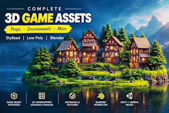 create complete 3d game assets for your project
