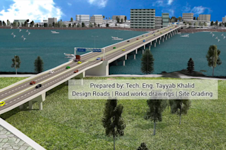 design roads, road works drawings, grading plan using civil 3d