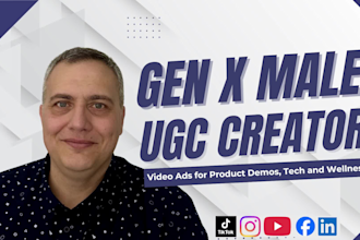 create british mature male ugc videos for tiktok, instagram and facebook