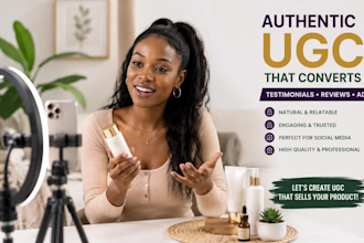 ugc spokeswoman actress video presenter for testimonial product review video ads