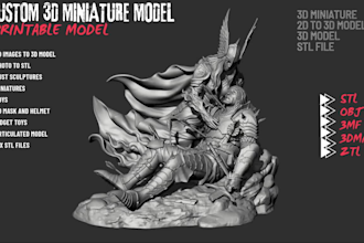 convert 2d to 3d printable model stylised 3d character design 2d to 3d model