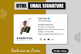 create custom HTML and animated email signature