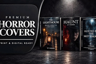 design premium horror, thriller, and mystery book covers