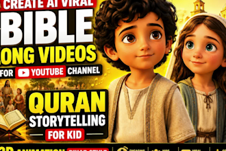 create 3d pixar ai bible animation videos for christian kids youtube