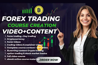 create forex trading video course with PPT slides for beginners and pros trading