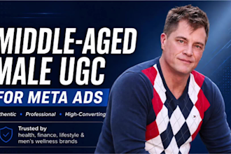 create middle aged male ugc videos for meta ads