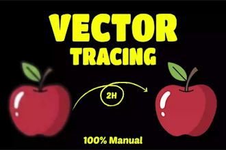 vector conversion, image to vector, logo to vector, manual tracing, in 24 hours