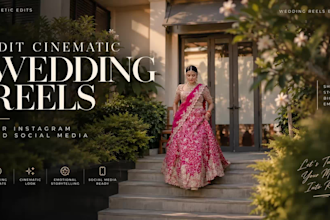 edit cinematic wedding reels for instagram and social media
