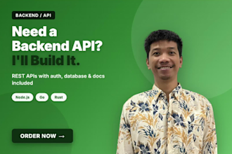 build a rest API backend with nodejs, go, or rust