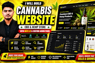 create premium cannabis, cbd, weed, hemp ecommerce website