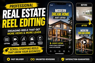do real estate reel editing for realtors and agents
