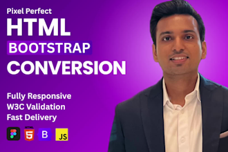 convert figma to HTML responsive webpage using bootstrap