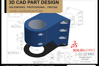 design professional 3d mechanical parts with 2d drawings in solidworks