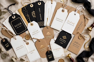 design luxury hang tag, clothing tag and fashion swing tag