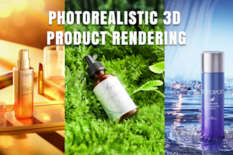 create photorealistic 3d product rendering and modeling for amazon
