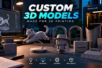 create custom 3d models for 3d printing