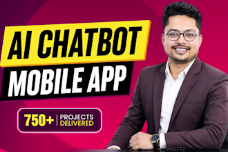 develop ai mobile app, website, ai chatbot, ai automation, ai saas using ml, dl