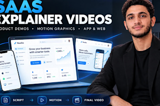 create a saas explainer video, saas animation and demo video