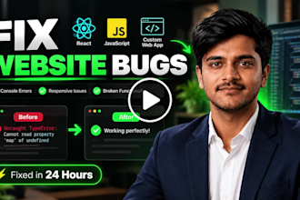 fix website bugs and errors in react and javascript