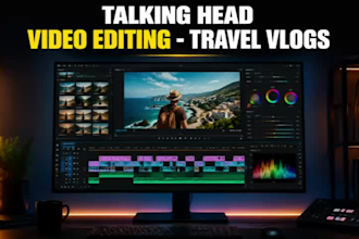 be your vlogging editor, edit travel video and  talkinghead videos