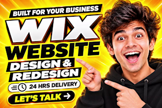 design or redesign wix studio website, wix landing page, figma to wix
