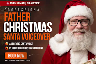 record a professional father chistmas santa voice over